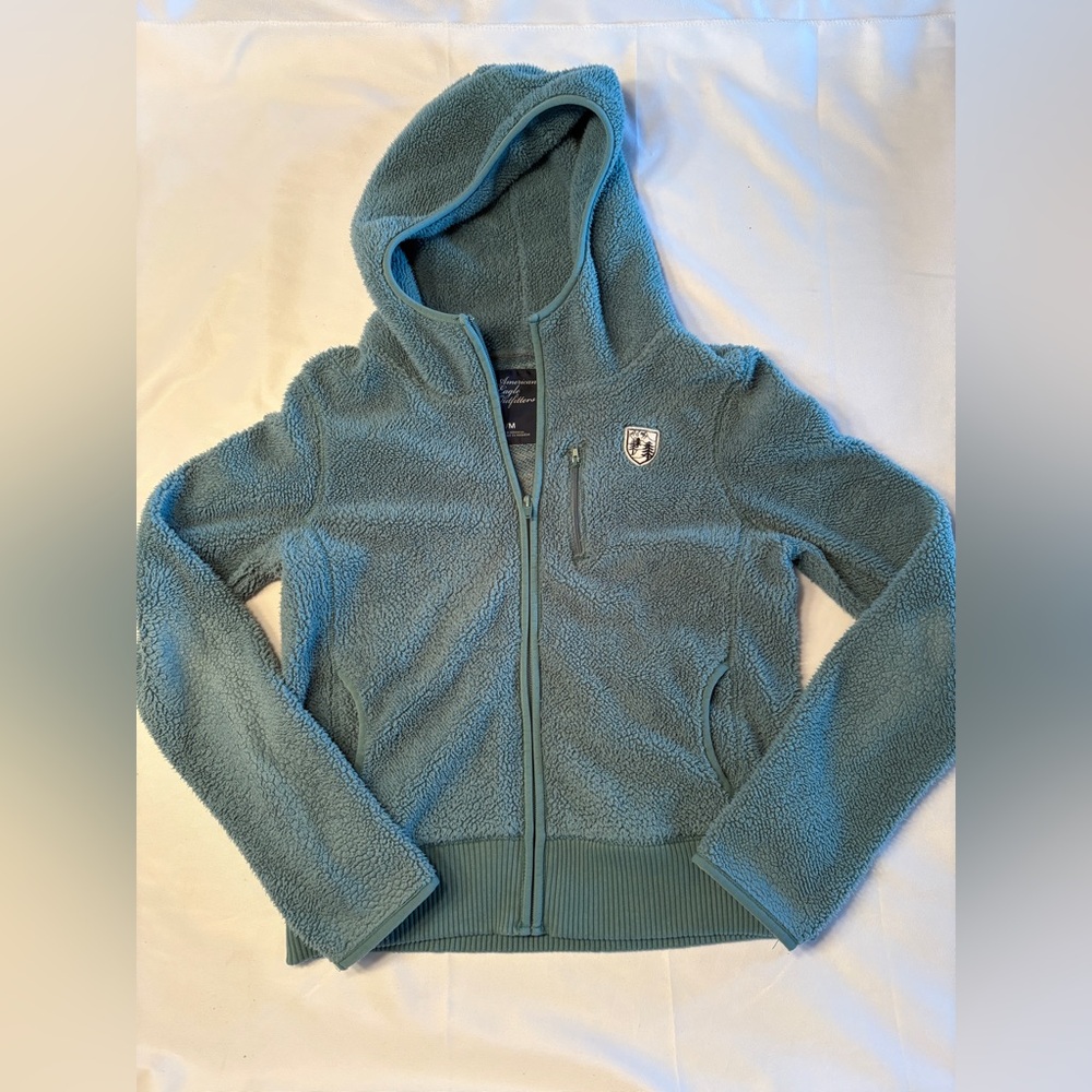 American Eagle Outfitters Hoodie Medium Zip Sherpa